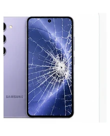 phone with a cracked screen